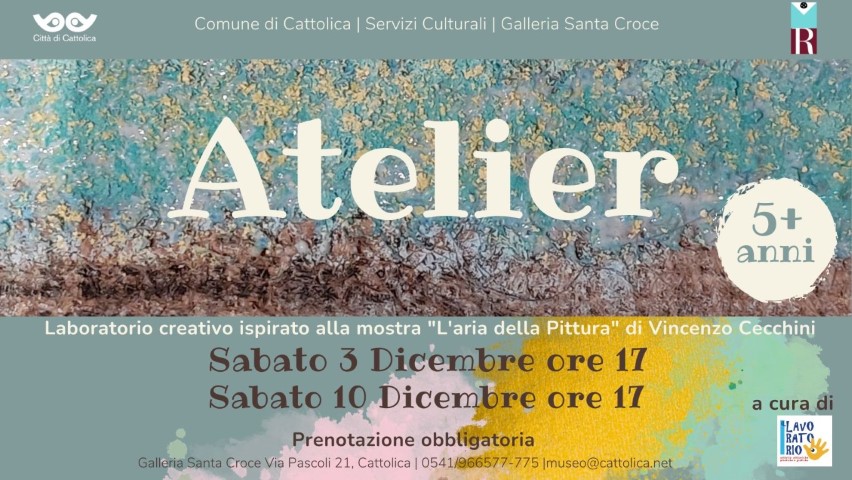 ATELIER, Laboratorio creativo, L'Aria della Pittura, Vincenzo Cecchini, Andrea Graff, gessetti, arte