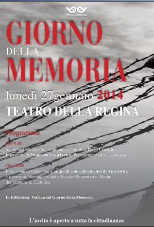 Lunedì 27 gennaio 2014, l'Amministrazione Comunale di Cattolica celebra il GIORNO DELLA MEMORIA 