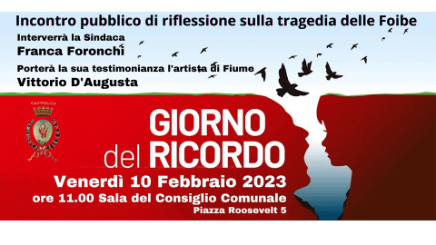 Appuntamento il prossimo venerdì 10 febbraio alle ore 11:00 nella Sala del Consiglio Comunale 