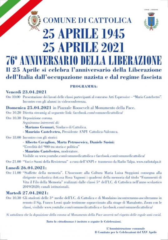 76esimo Anniversario della Liberazione