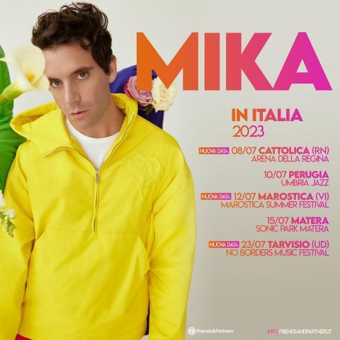 Dopo il successo del magico concerto realizzato lo scorso settembre all’Arena di Verona, MIKA tornerà live in Italia a luglio. I biglietti sono disponibili in prevendita su TicketOne
