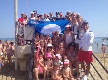 Mercoledì 8 luglio 2015 cerimonia di consegna della 20a Bandiera Blu alla spiaggia di Cattolica