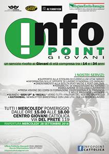 Locandina riapertura sportello Infopoint giovani