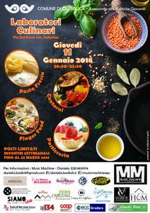 Locandina laboratori culinari da gennaio 2018