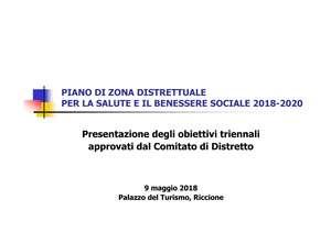 PIANO DI ZONA DISTRETTUALE PER LA SALUTE E IL BENESSERE SOCIALE 2018-2020