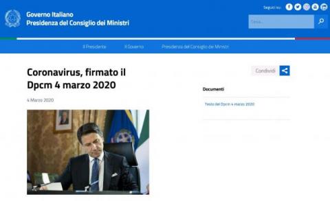 Il Presidente del Consiglio Ministri Giuseppe Conte