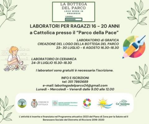  Bottega del Parco, laboratori per ragazzi 16-20 anni
