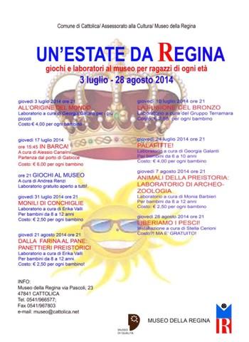 L'estate da Regina 2014 al Museo di Cattolica: per piccini, per ragazzi, ma accogliamo anche gli adulti