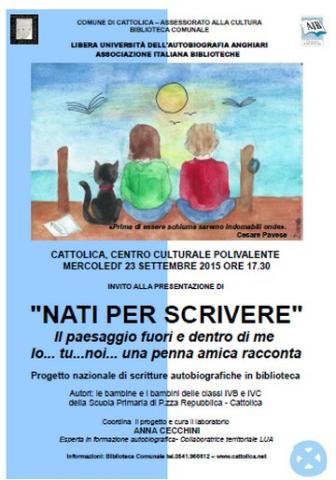 Nati per scrivere, suggestioni autobiografiche con piccoli autori