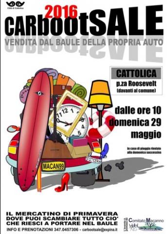 Car Boot Sale a Cattolica domenica 29 maggio 2016