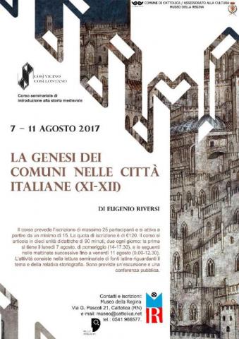 seminario medioevo eugenioriversi museodellaregina corso storia cattolica comuni genesi