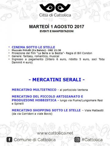 EVENTI E MANIFESTAZIONI - 01/08/2017 