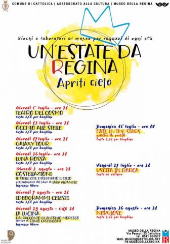 estate da Regina 2018 - Apriti cielo Museo della Regina laboratori cattolica gemma felici michele vescio laura ceccolini deborah marinoni  didattica