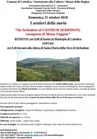 Da serbadone al castrum serbidoni - i sentieri della storia 21 ottobre 2018
