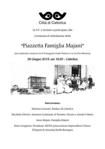 Intitolazione della Piazzetta Famiglia Majani