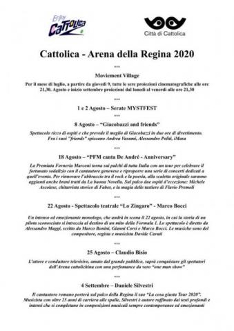 ARENA DELLA REGINA 2020