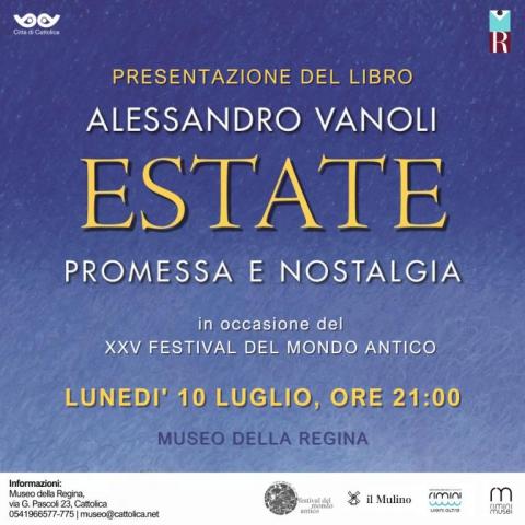 Presentazione, libro, Estate, Alessandro Vanoli, festival Mondo antico, memoria, tempo della memoria