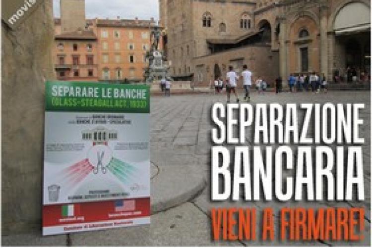 E' possibile firmare la proposta di legge di iniziativa popolare per la "separazione tra banche ordinarie e banche speculative", promosso dal "Comitato di liberazione nazionale".