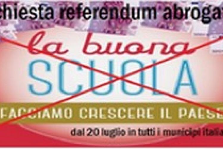 Raccolta firme referendum abrogativo di tutta la legge scuola n. 107/2015