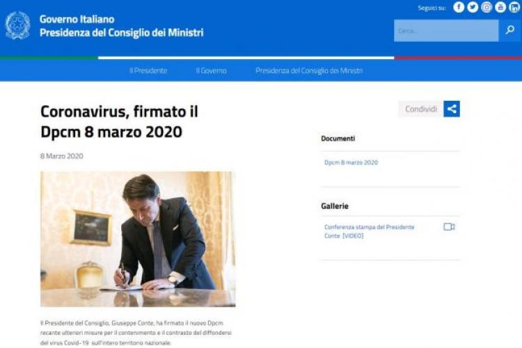 Il Presidente del Consiglio Ministri Giuseppe Conte 