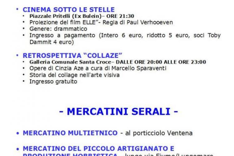 VENERDI' 28 - EVENTI E MANIFESTAZIONI