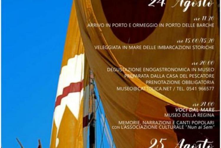 vele, mariegola, associazioni, trabaccoli, adriatico, cattolica, rimini, misano, zara, barche tradionali, pesca, giallo, rosso, bambini, mangiare, cena, pranzo, marinai, 24 agosto, 25 agosto, 