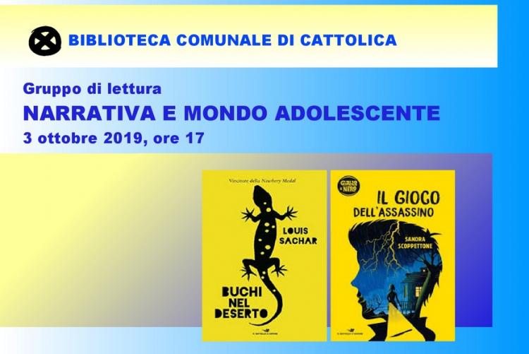 Incontro gruppo di lettura "Narrativa e mondo adolescente"
