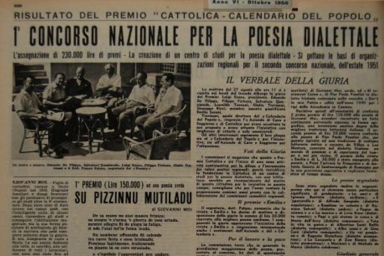 Premio nazionale Cattolica di poesia dialettale - Anni 50